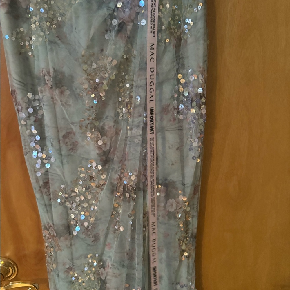 Mac Duggal Sequin Floral Maxi Dress - Picture 5 of 8